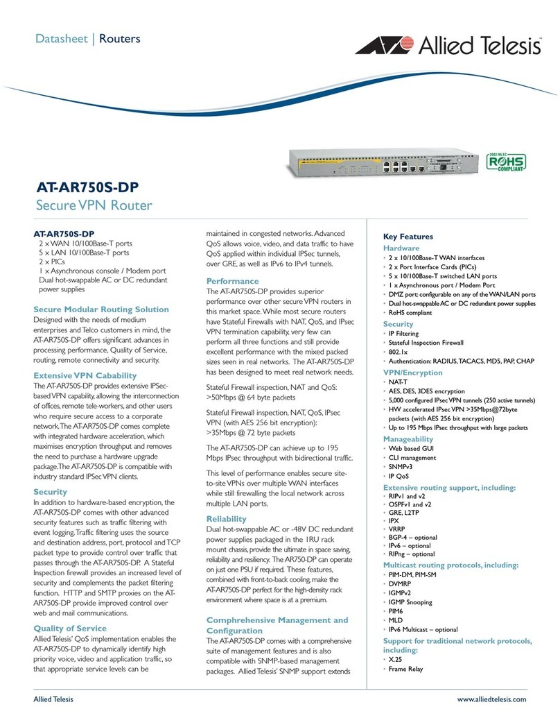 Allied Telesis AT-AR750S-dp User manual