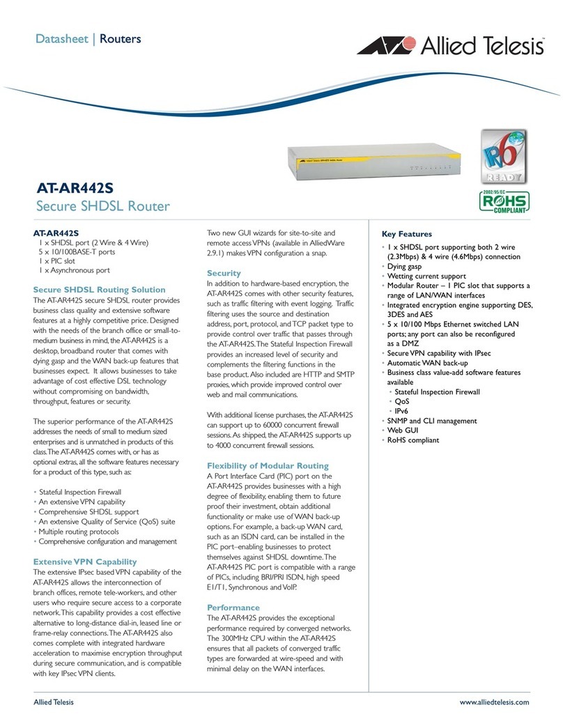 Allied Telesis AT-AR442S datasheet