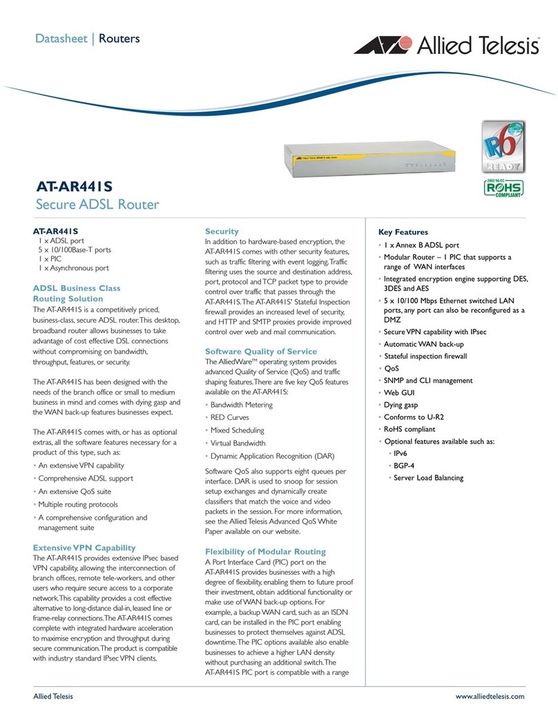 Allied Telesis AT-AR441S User manual