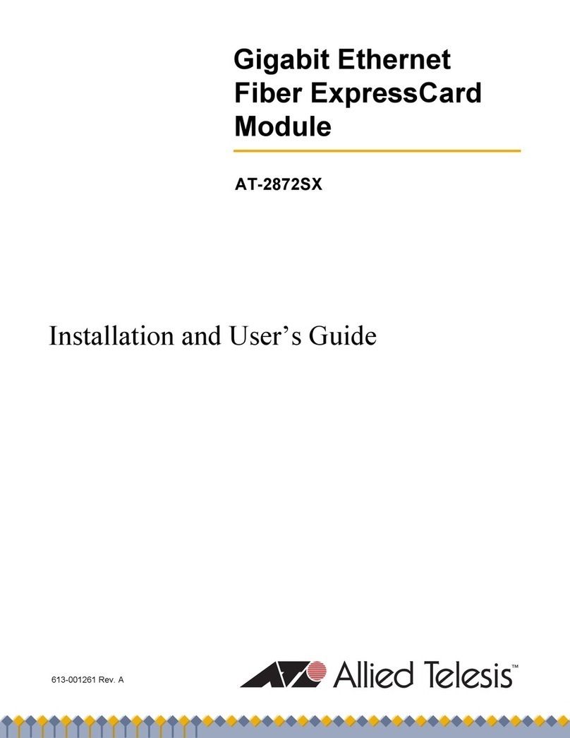 Allied Telesis AT-2872SX Installation and user guide