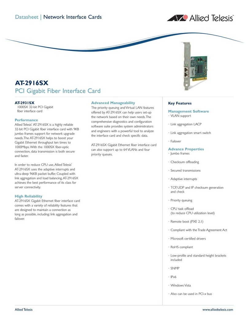 Allied Telesis AT-2916SX datasheet