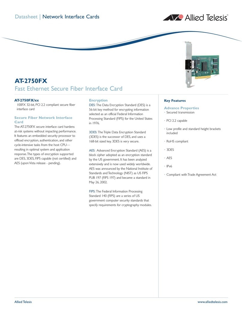 Allied Telesis AT-2750FX/ User manual Allied Telesis AT-2750FX/ User manual