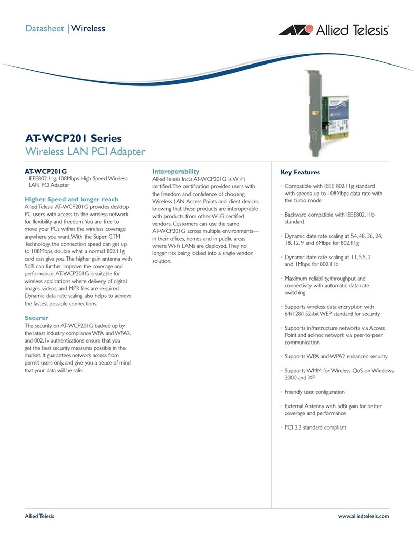 Allied Telesis AT-WCP201G User manual