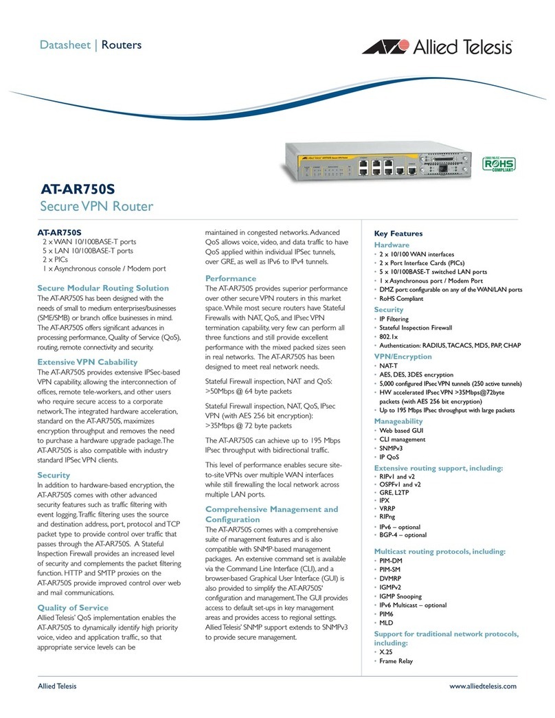 Allied Telesis AT AR750S AT-AR750S AT-AR750S datasheet Allied Telesis AT AR750S AT-AR750S AT-AR750S datasheet