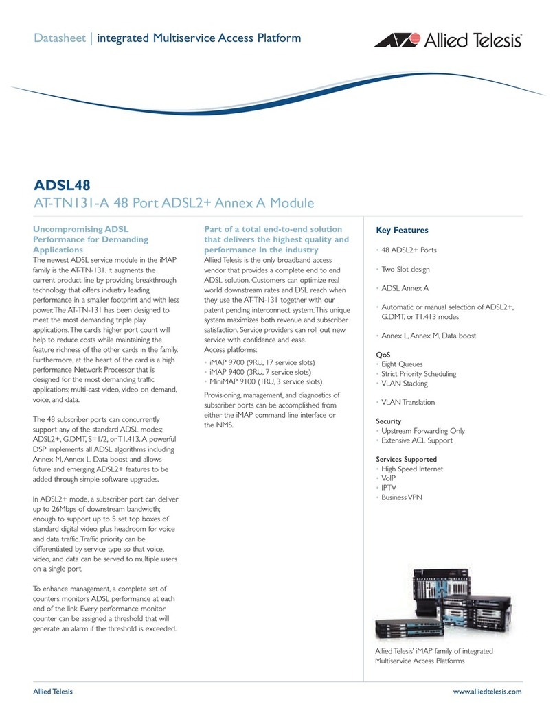 Allied Telesis ADSL48 User manual