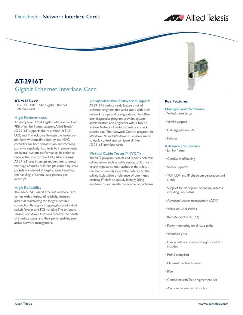 Allied Telesis AT-2916T datasheet Allied Telesis AT-2916T datasheet