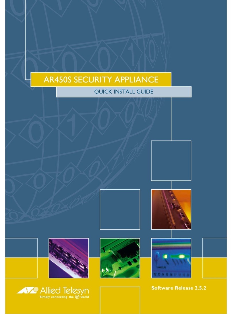 Allied Telesis AR450S Quick install guide Allied Telesis AR450S Quick install guide