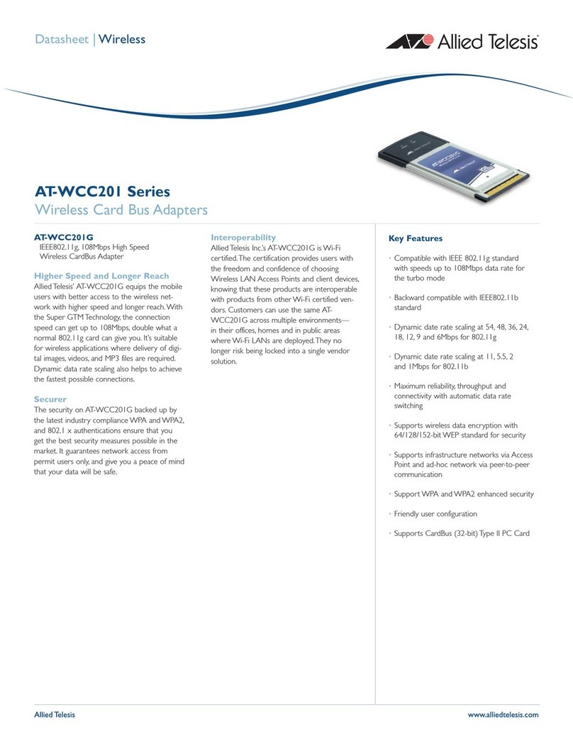 Allied Telesis AT-WCC201 Series User manual