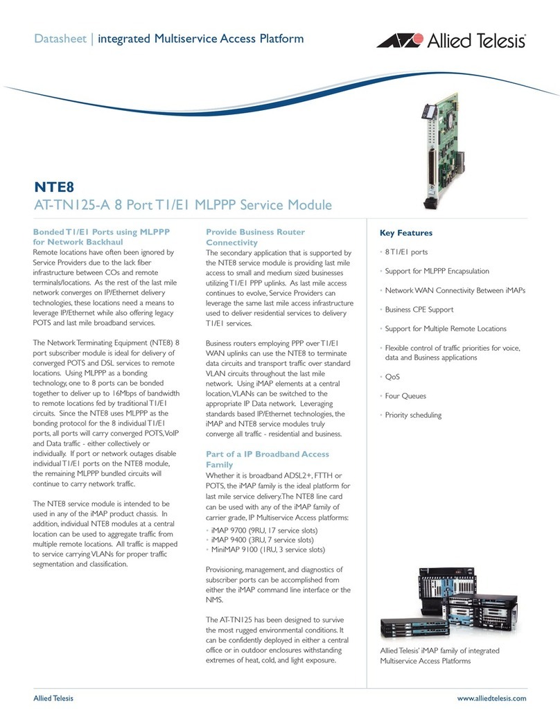 Allied Telesis AT-TN125-A User manual