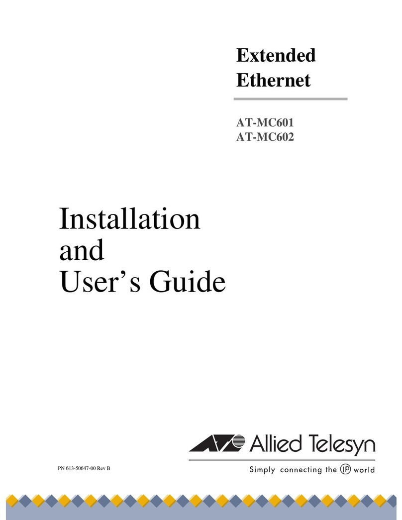 Allied Telesis AT-MC601 Series User manual