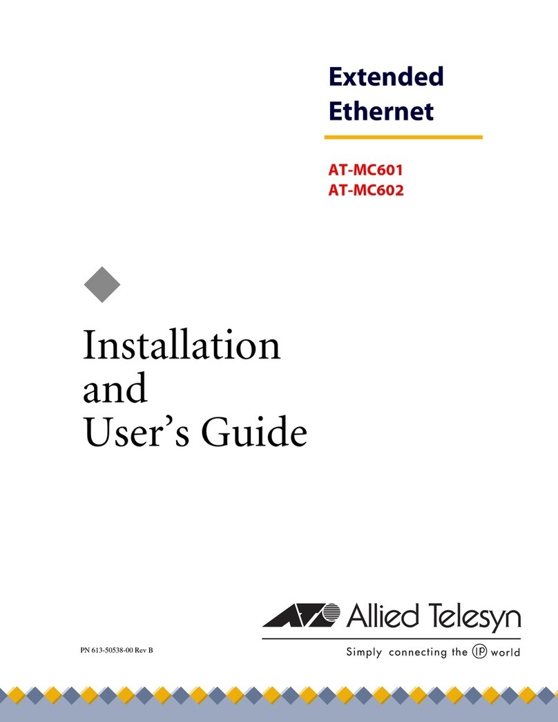 Allied Telesis AT-MC602 User manual Allied Telesis AT-MC602 User manual