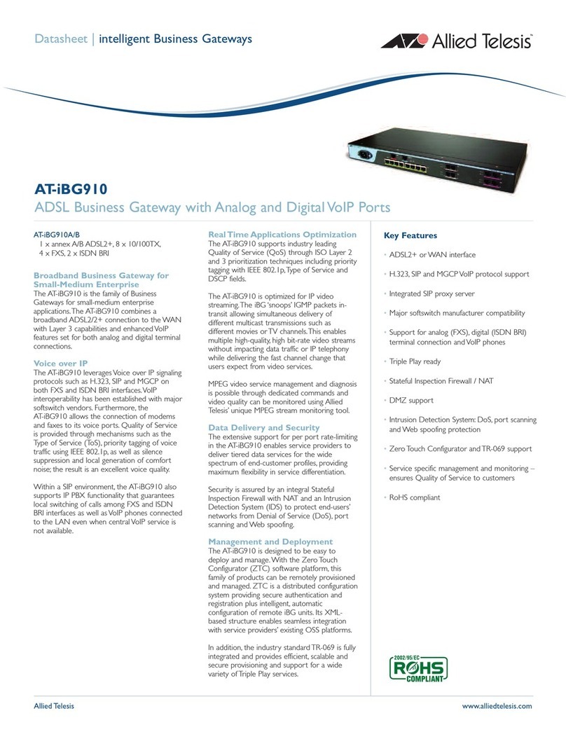Allied Telesis AT-iBG910 User manual