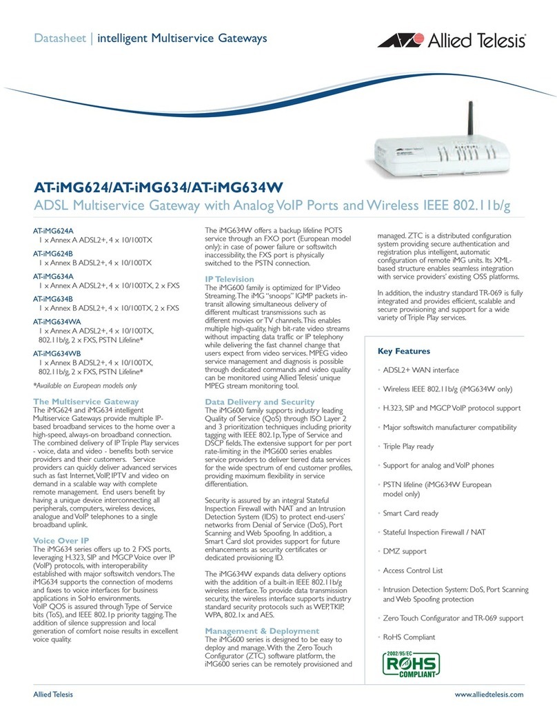 Allied Telesis AT-iMG624 User manual