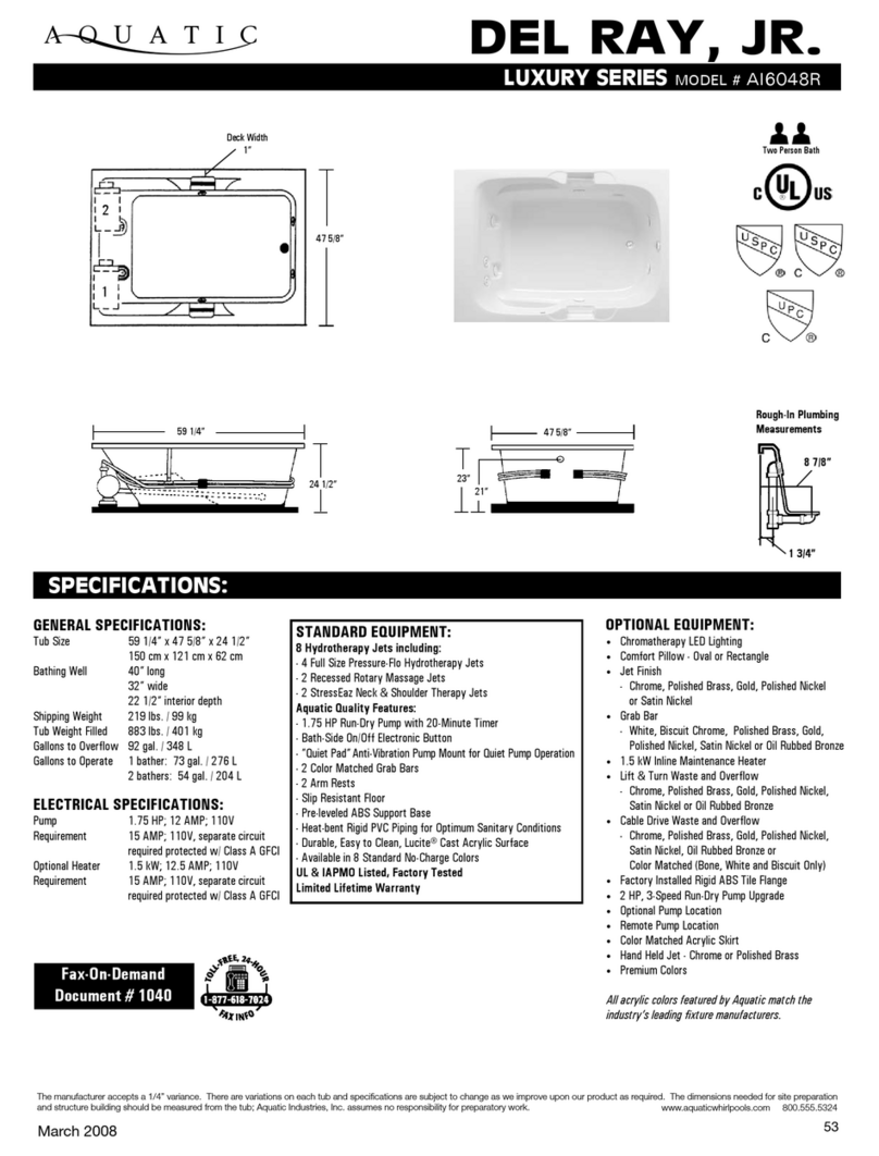 Aquatic DEL RAY, JR. AI6048R Specification sheet