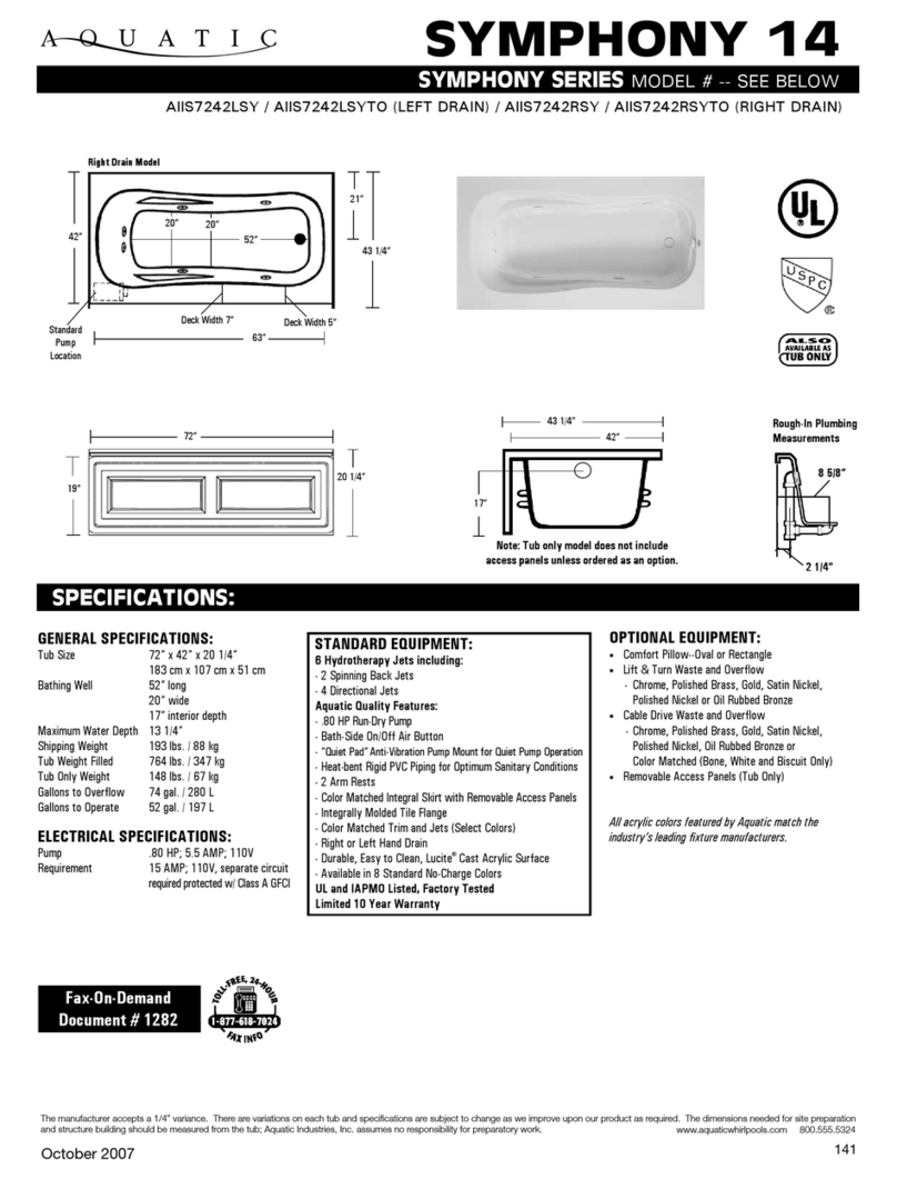 Aquatic AIIS7242LSY User manual