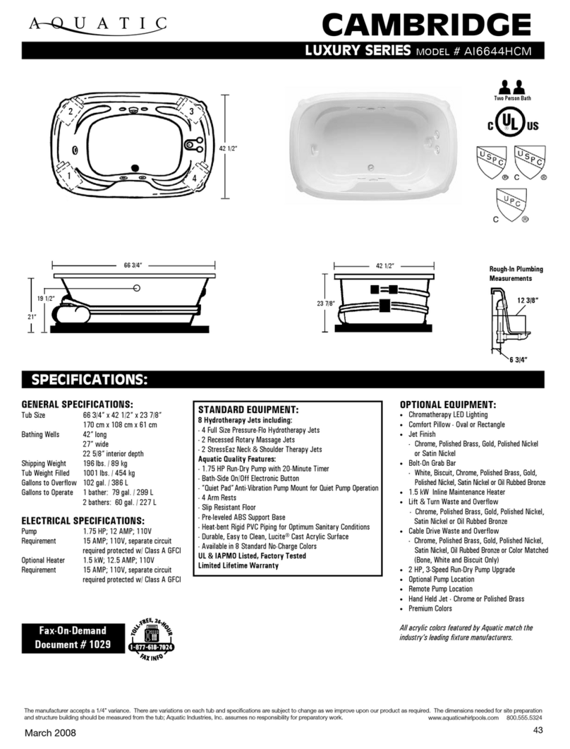 Aquatic CAMBRIDGE AI6644HCM User manual