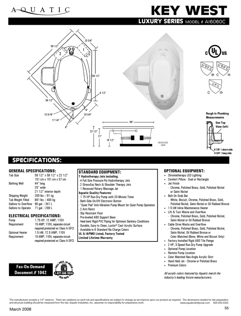 Aquatic KEY WEST ai6060C Specification sheet