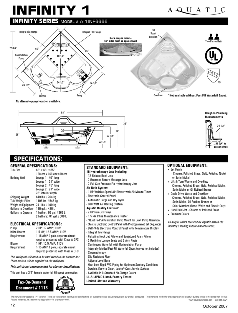 Aquatic INFINITY 1 Specifications