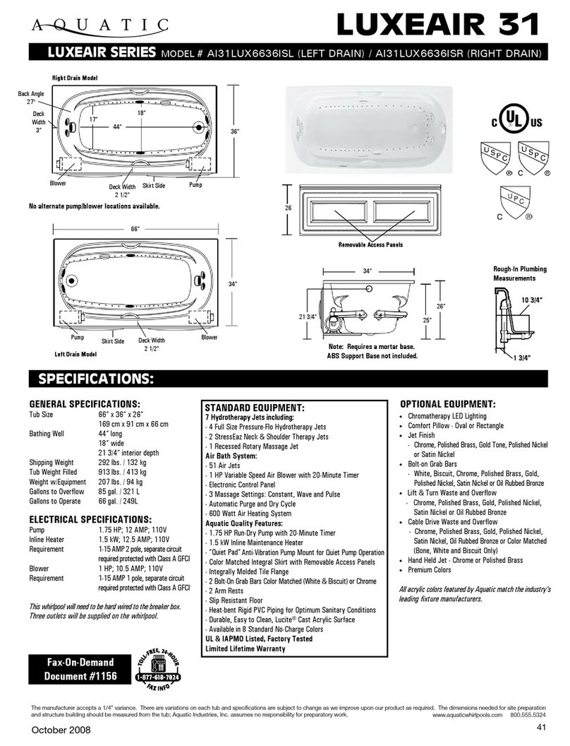 Aquatic AI31LUX6636ISL Specifications