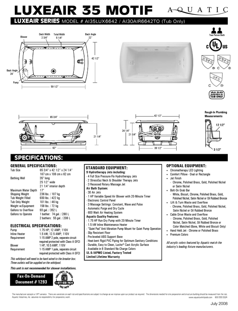 Aquatic AI30AIR6642TO User manual