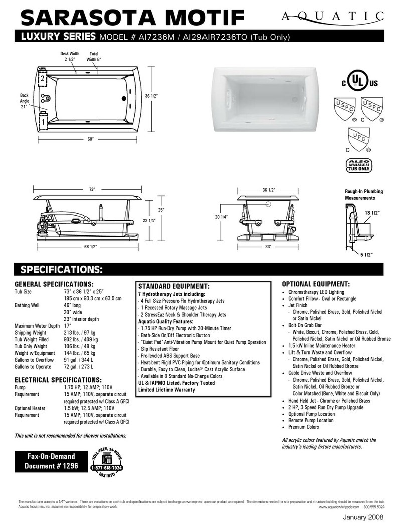 Aquatic AI29AIR7236TO User manual