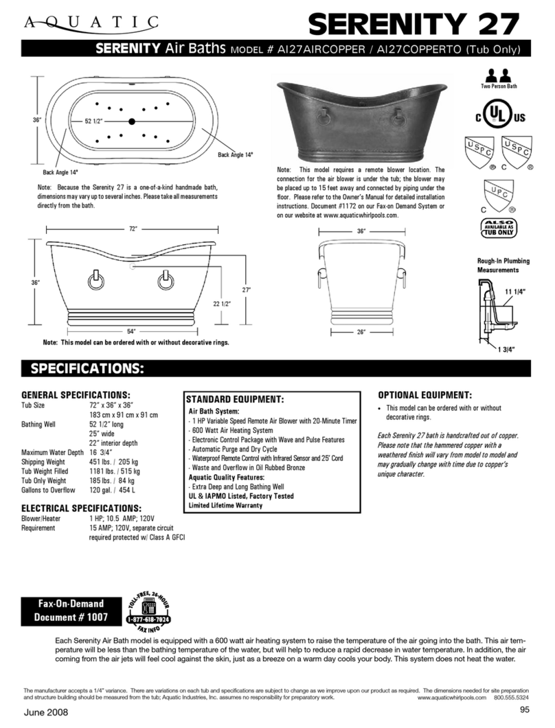 Aquatic AI27AIRCOPPER Specification sheet