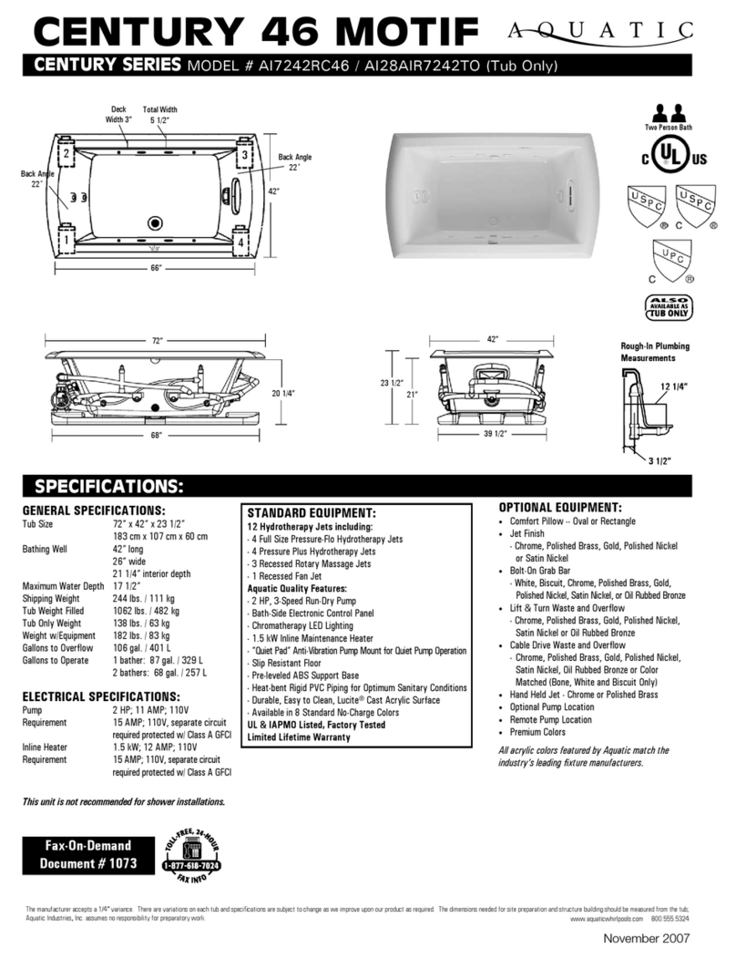 Aquatic AI28AIR7242TO Specification sheet