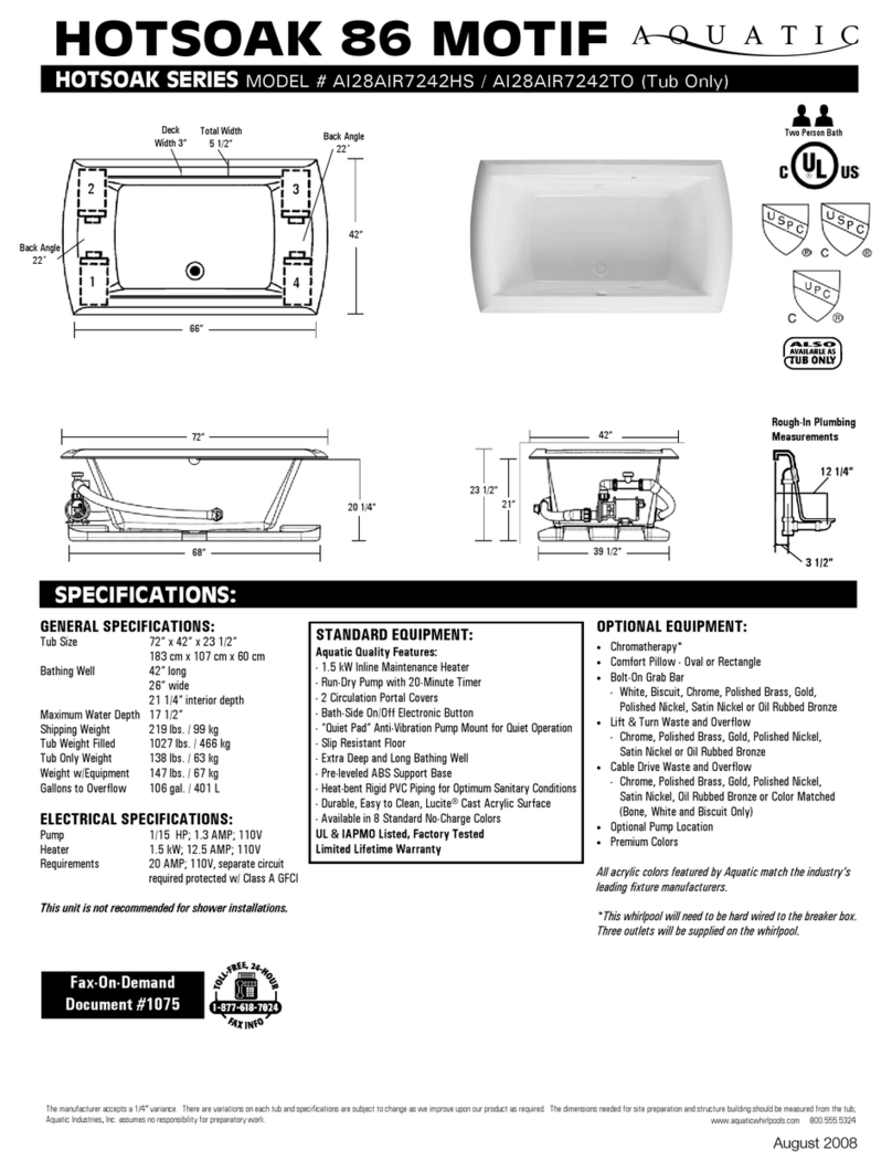 Aquatic AI28AIR7242HS Specification sheet