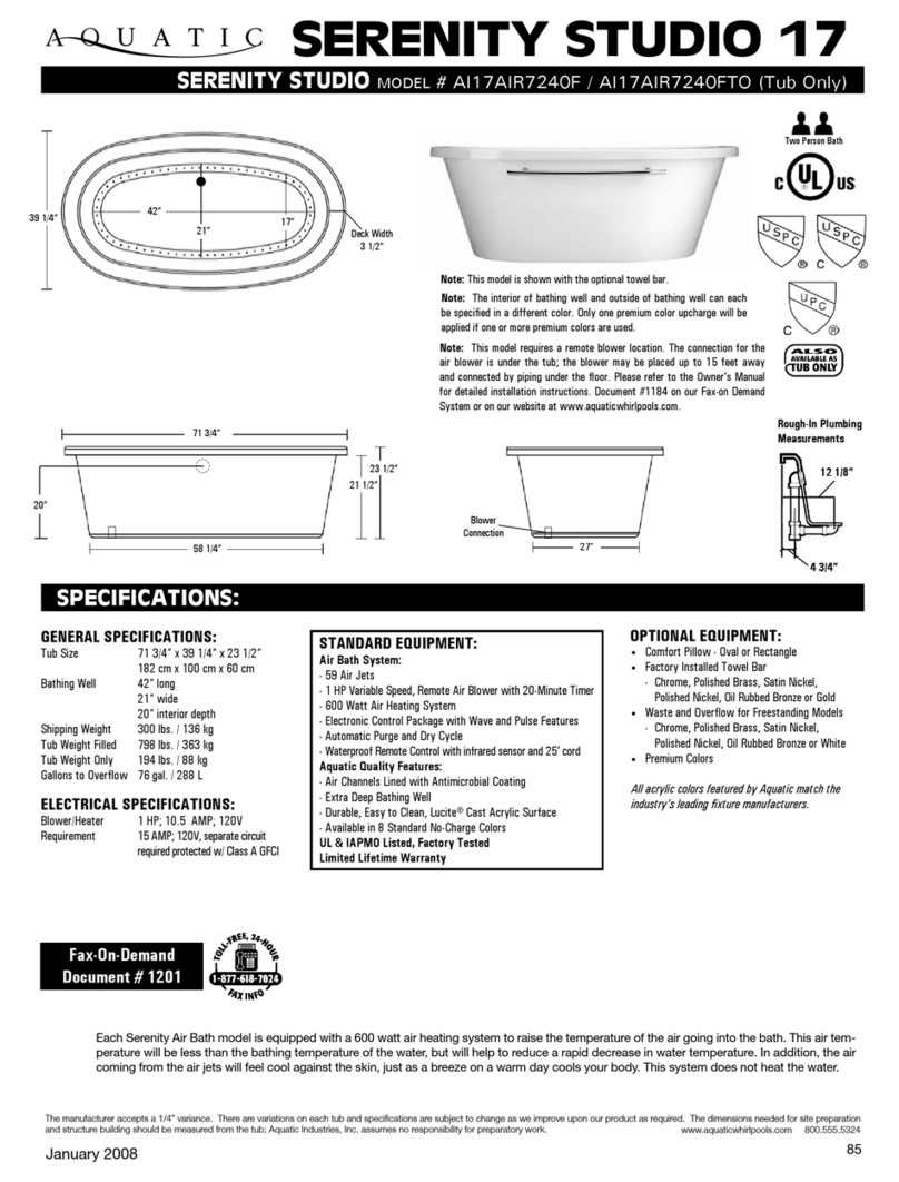 Aquatic Serenity Studio 17 User manual