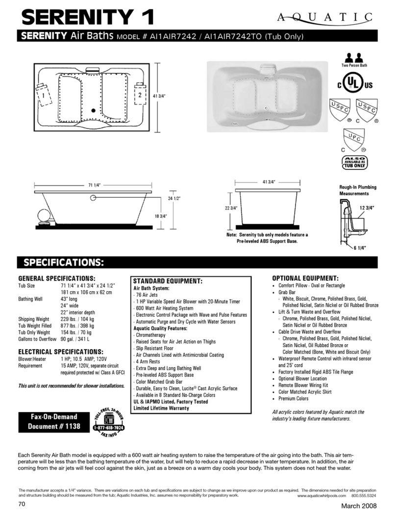 Aquatic Serenity 1 Specification sheet