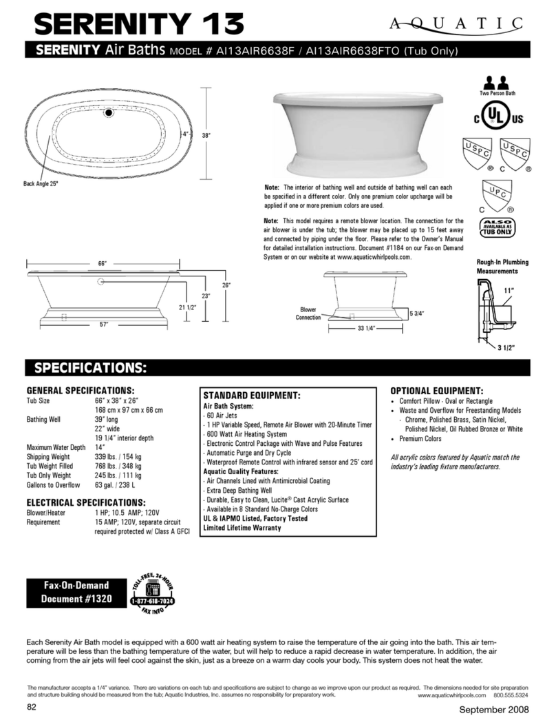 Aquatic SERENITY 13 Specifications