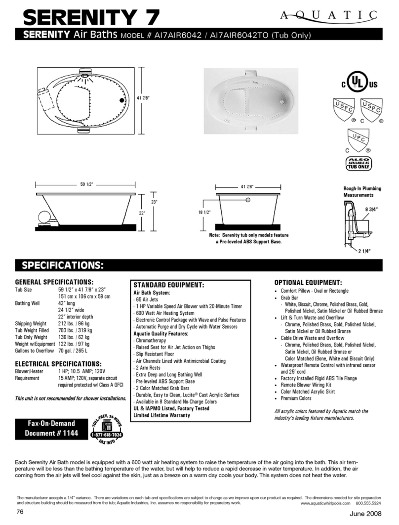 Aquatic SERENITY 7 User manual