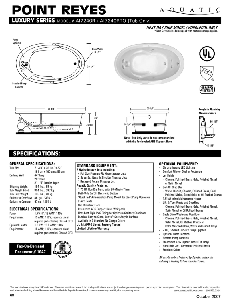 Aquatic AI7240R User manual Aquatic AI7240R User manual