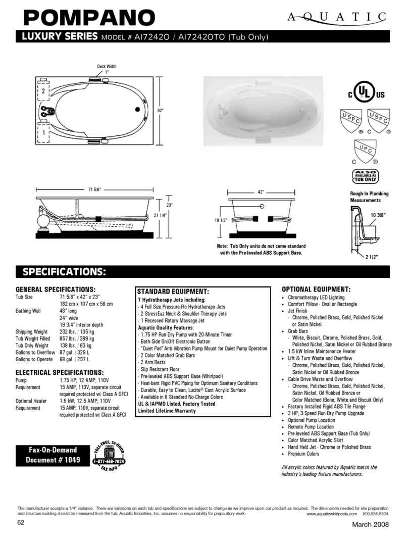 Aquatic AI7242O Specification sheet