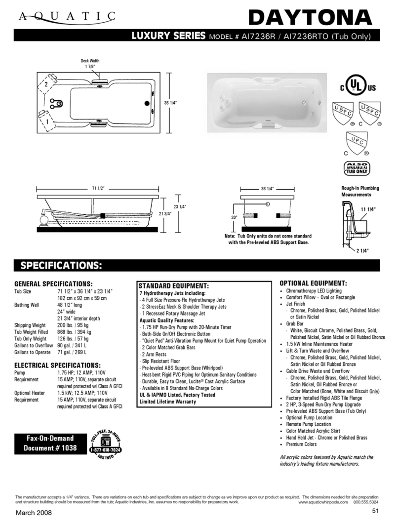 Aquatic AI7236R Specification sheet