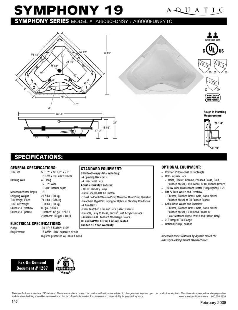 Aquatic AI6060FDNSY Specification sheet Aquatic AI6060FDNSY Specification sheet