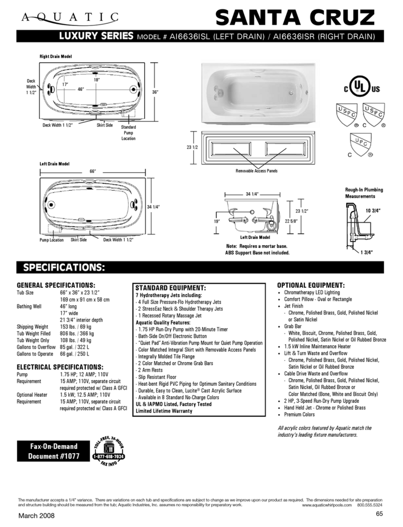 Aquatic AI6636ISL User manual Aquatic AI6636ISL User manual