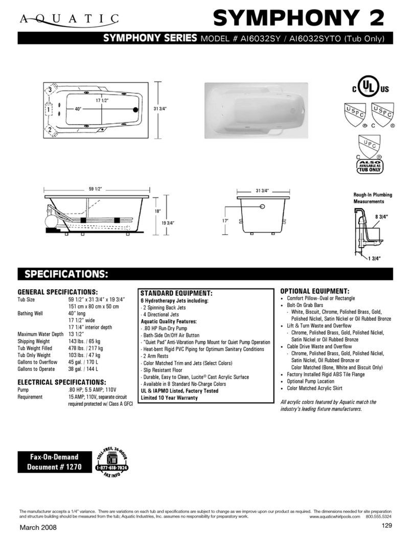 Aquatic AI6032SY User manual Aquatic AI6032SY User manual