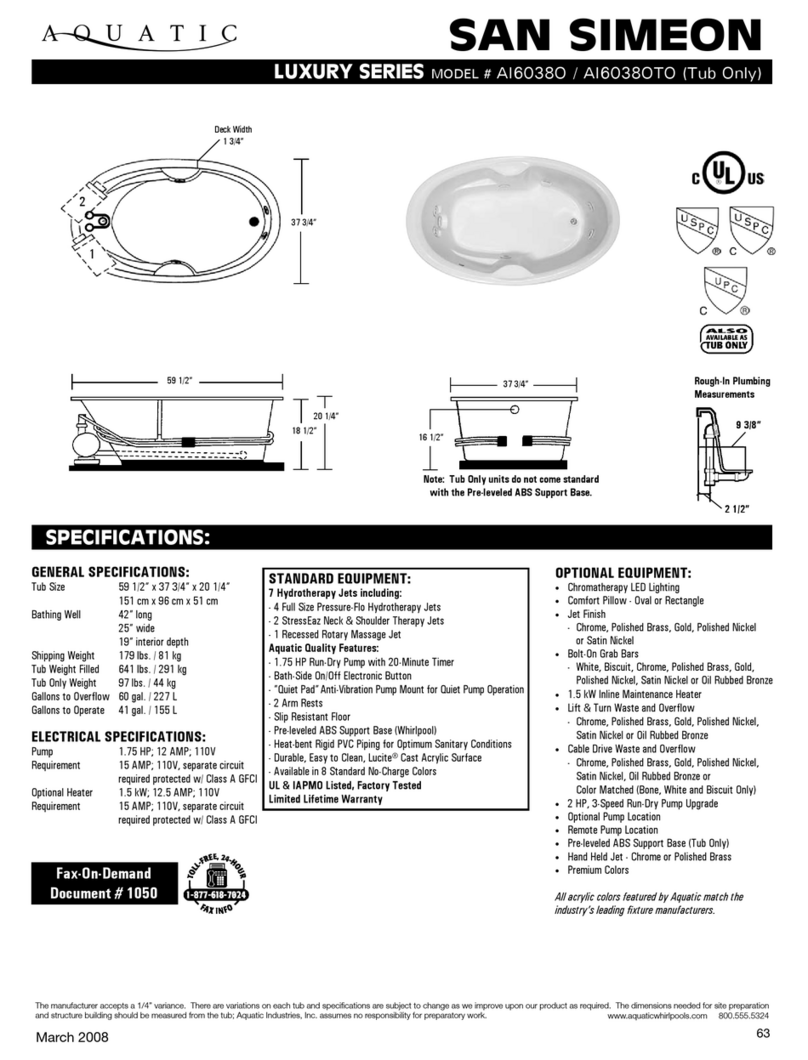Aquatic AI6038O Specification sheet