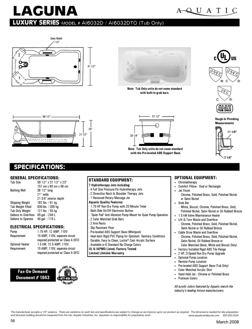 Aquatic AI6032D Specifications Aquatic AI6032D Specifications