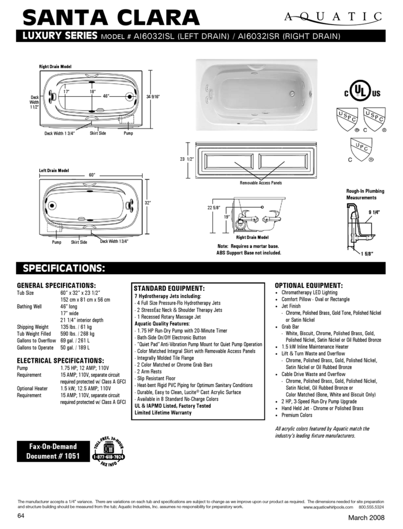 Aquatic AI6032ISL Specifications Aquatic AI6032ISL Specifications
