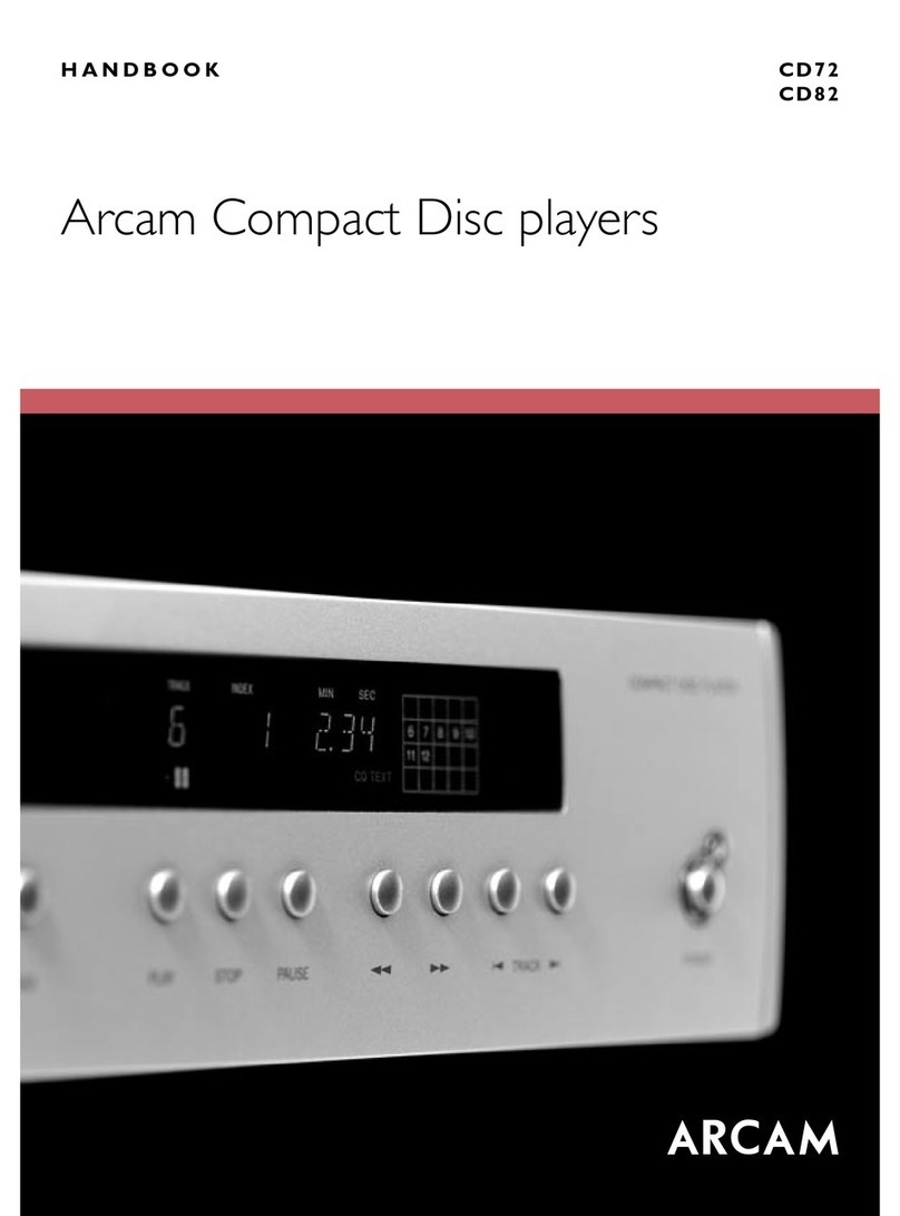 Arcam DiVA CD72 User manual