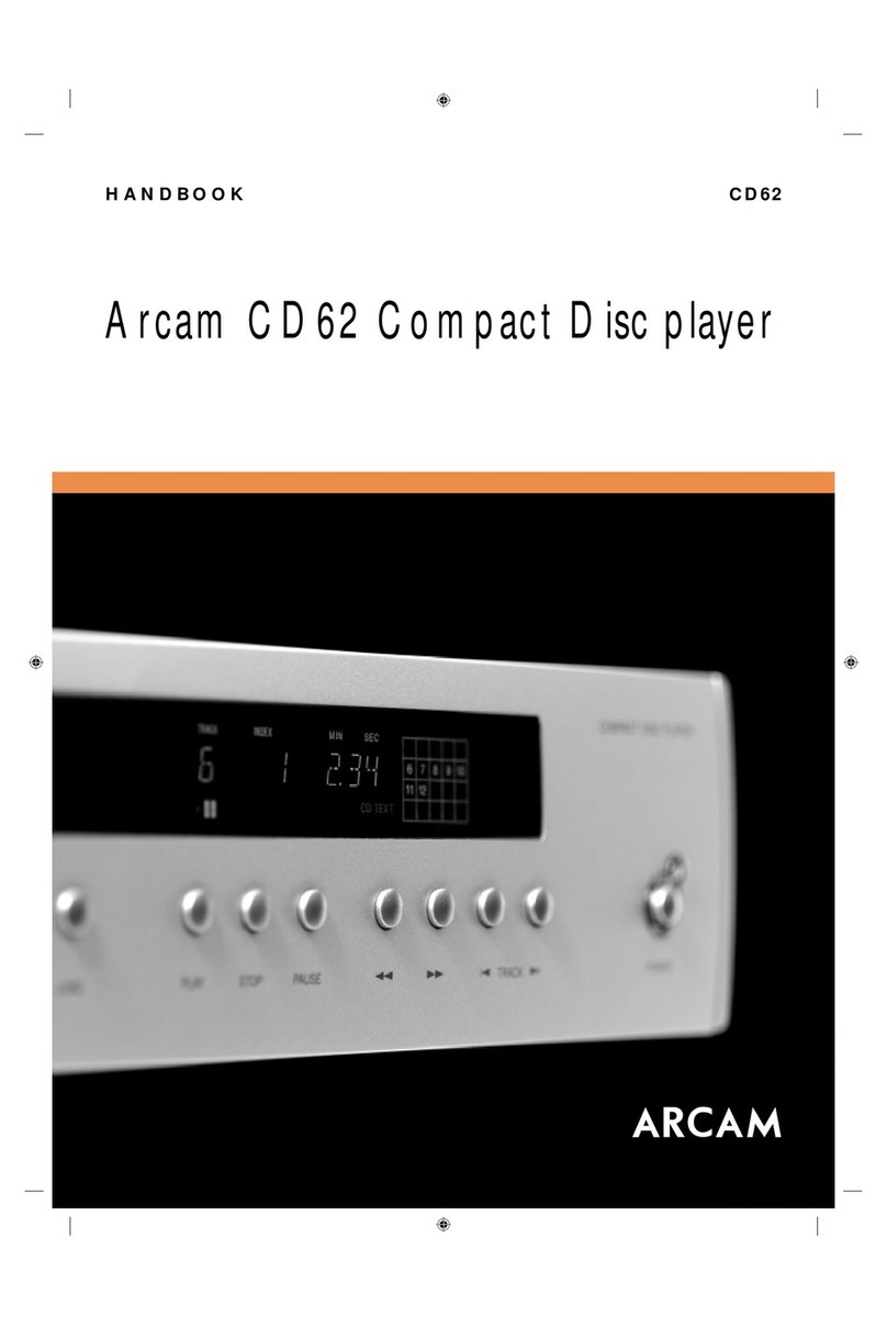 Arcam DiVA CD62 User manual