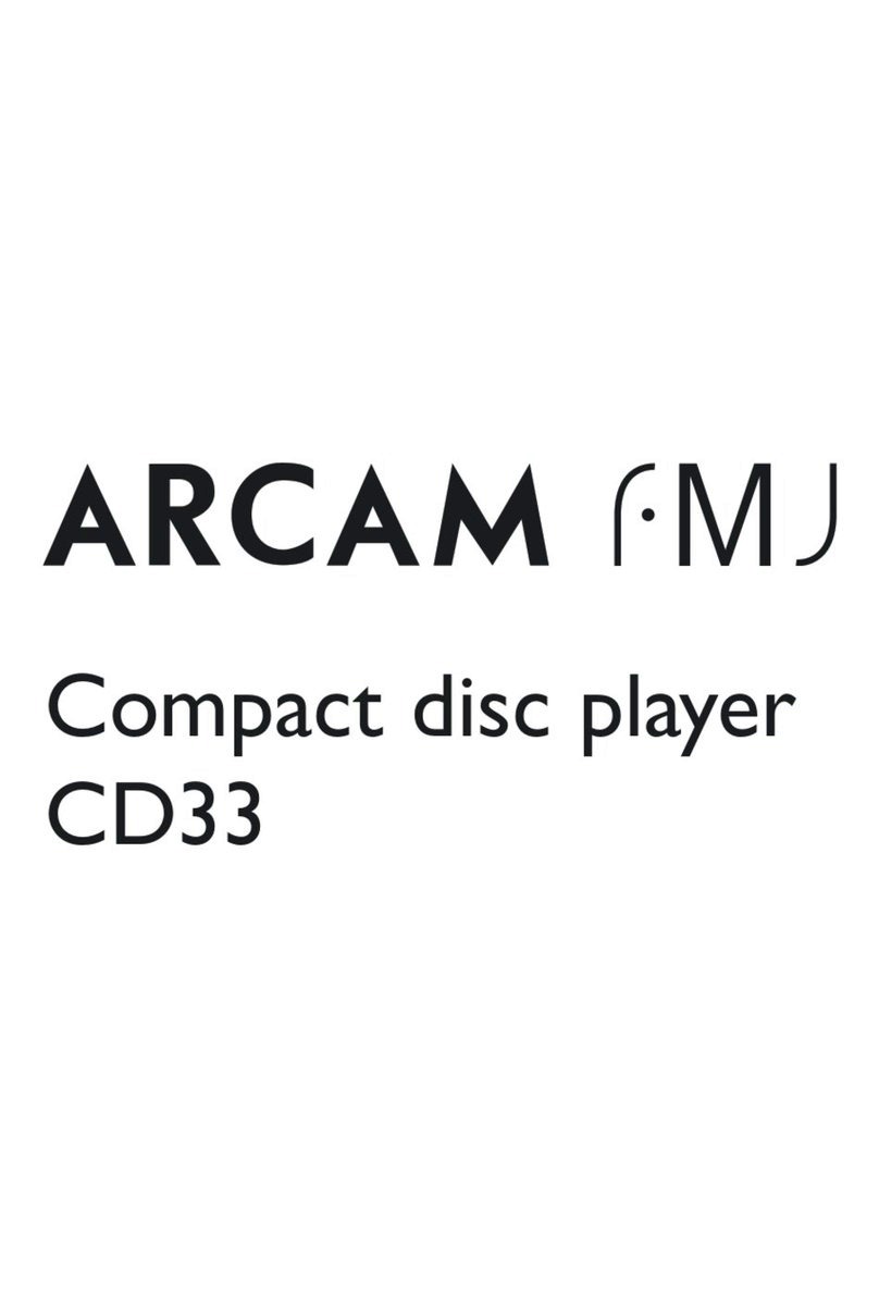 Arcam CD33 User manual