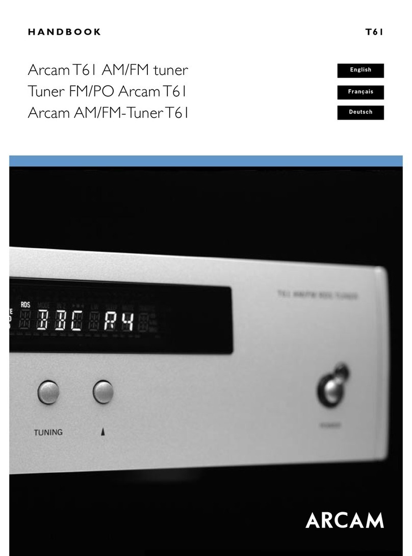 Arcam T61 User manual