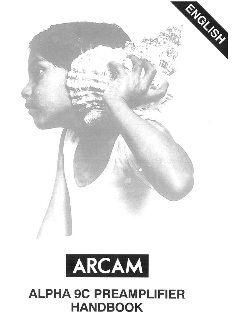 Arcam PreAmplifier Alpha 9C User manual