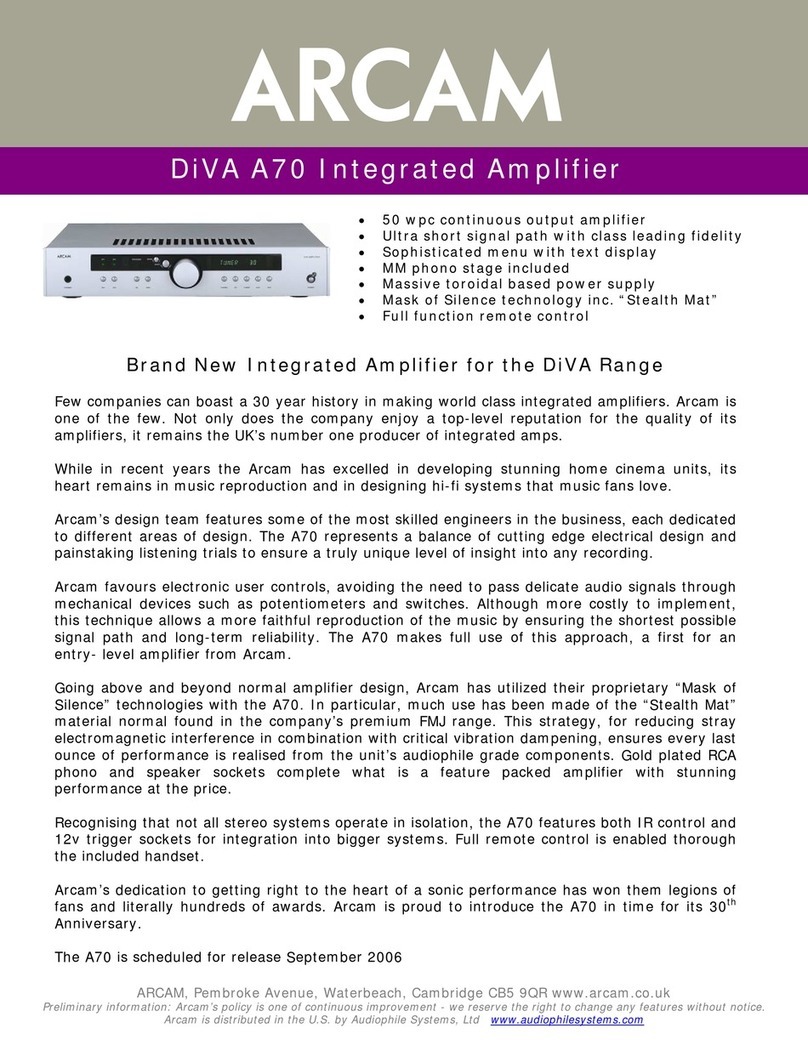 Arcam DiVA A70 User manual