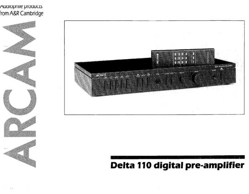 Arcam Digital Pre -Amplifier Delta 110 Handbook