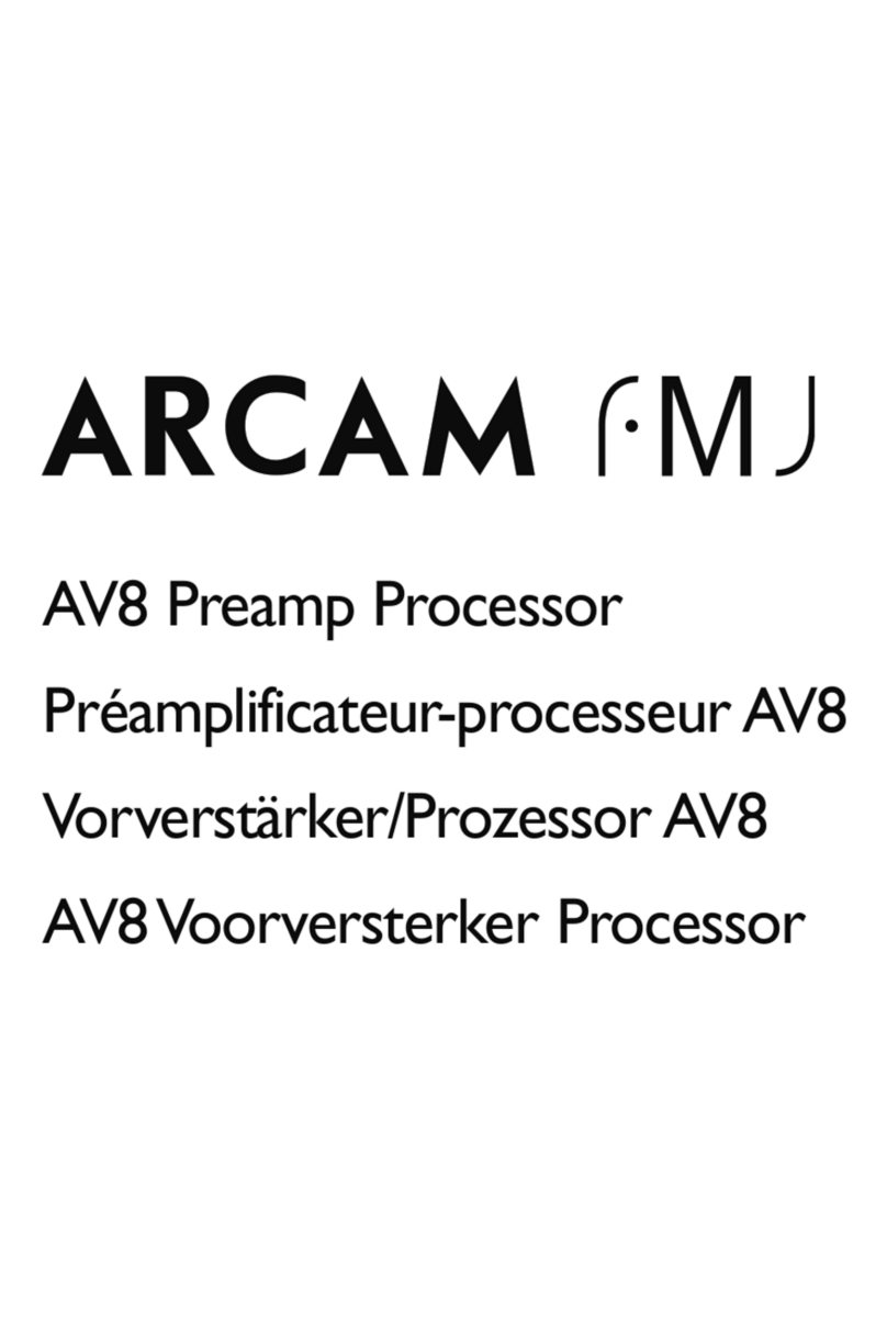 Arcam FMJ AV8 User manual