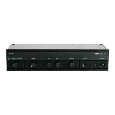Arcam Arcam Alpha Integrated Stereo Amplifier User guide